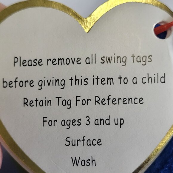 Ty Beanie Baby "Clubby" the Bear with Version #1 Tag Retired Collectible - Picture 6 of 8